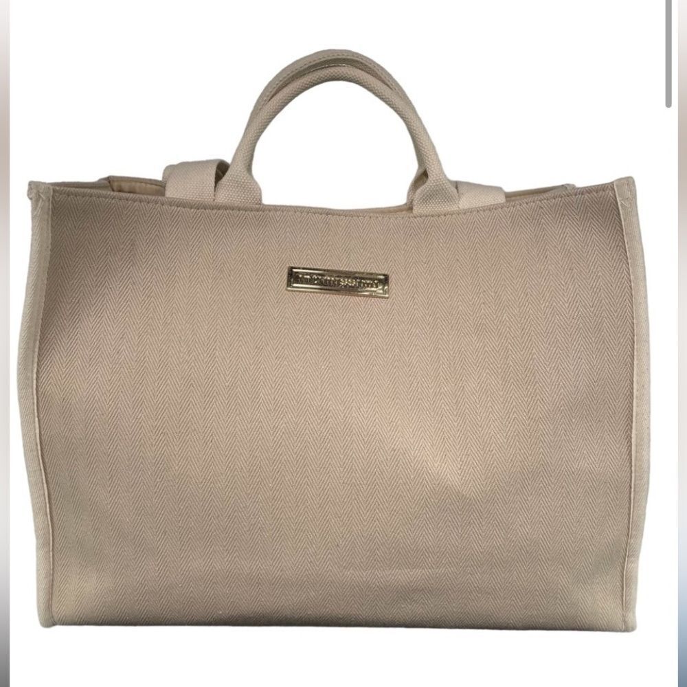 INTIMISSIMI Big Tote Bag Natural Cotton Beige Cream Square
Shoulder Bag